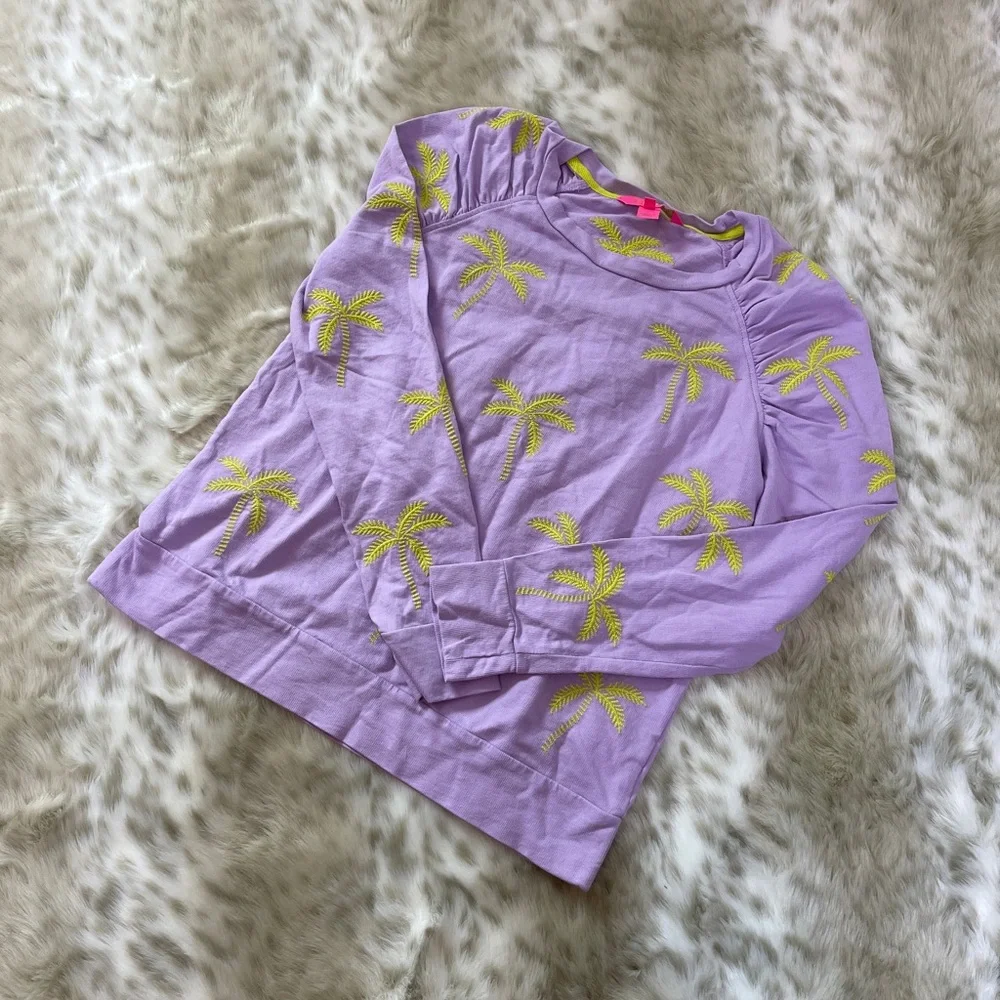 Lilly Pulitzer Playful Purple Pineapple Aldean Crew Neck Sweater - Picture 5 of 7